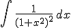 \int \, \frac{1}{(1+x^2)^2} \, dx